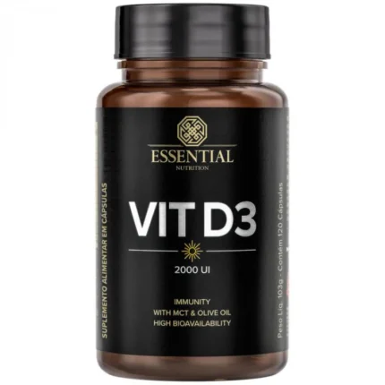 Vitamina D3 2000 Ui (120 Cápsulas) - Essential Nutrition