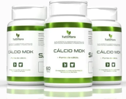 3x Cálcio Mdk (cálcio, Magnésio, Vitamina D e Vitamina K2) 60 Capsulas de 530mg Tuttiflora